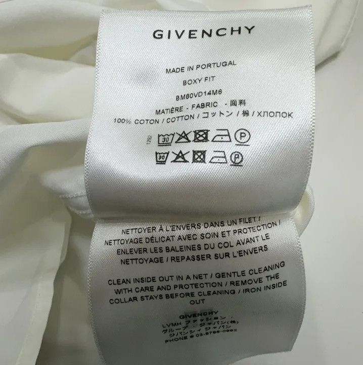 Givenchy Givenchy SS23 Men's White Lace Collar Long Sleeve Shirt Size US XXS / EU 40 - 7 Thumbnail