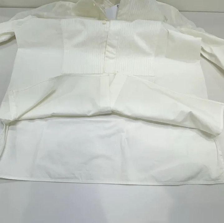 Givenchy Givenchy SS23 Men's White Lace Collar Long Sleeve Shirt Size US XXS / EU 40 - 11 Thumbnail