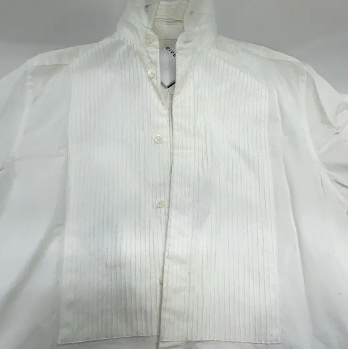 Givenchy Givenchy SS23 Men's White Lace Collar Long Sleeve Shirt Size US XXS / EU 40 - 9 Thumbnail