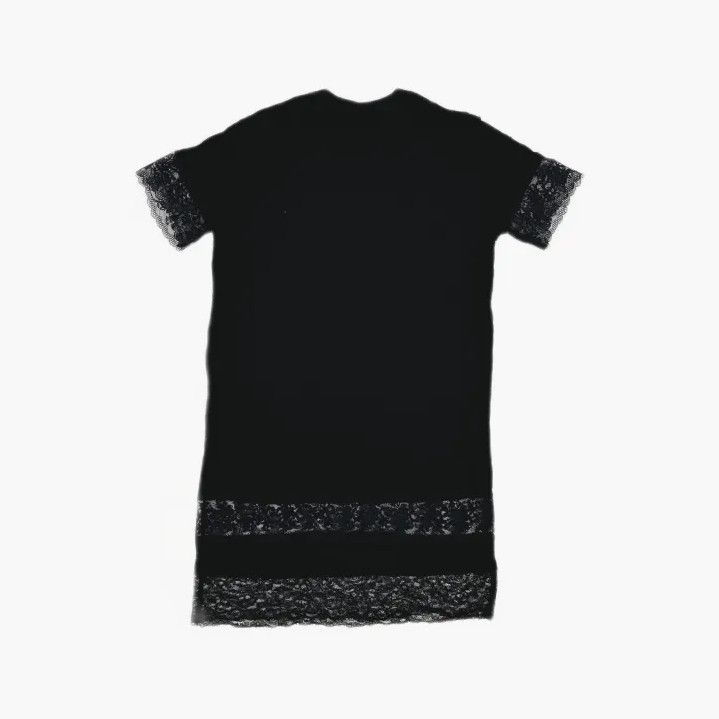 Givenchy Givenchy Solid Casual T-Shirt with Lace Trim Size US XXS / EU 40 - 3 Thumbnail