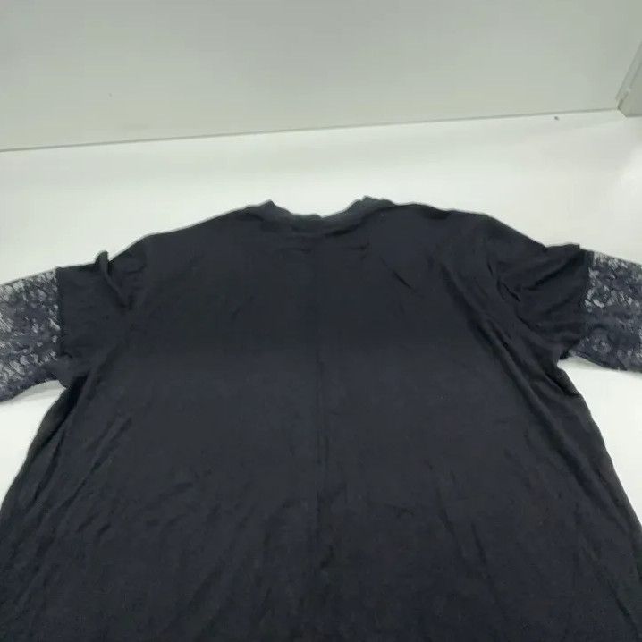 Givenchy Givenchy Solid Casual T-Shirt with Lace Trim Size US XXS / EU 40 - 9 Thumbnail