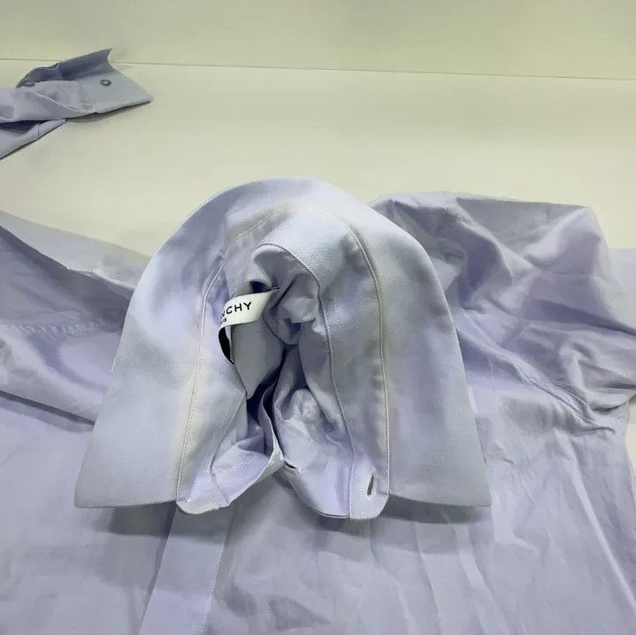 Givenchy GIVENCHY Men's Blue Long-Sleeve Square Collar Shirt Size US XXS / EU 40 - 6 Thumbnail