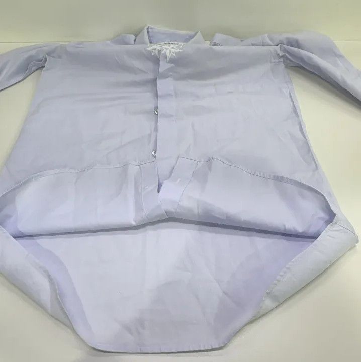 Givenchy GIVENCHY Men's Blue Long-Sleeve Square Collar Shirt Size US XXS / EU 40 - 10 Thumbnail