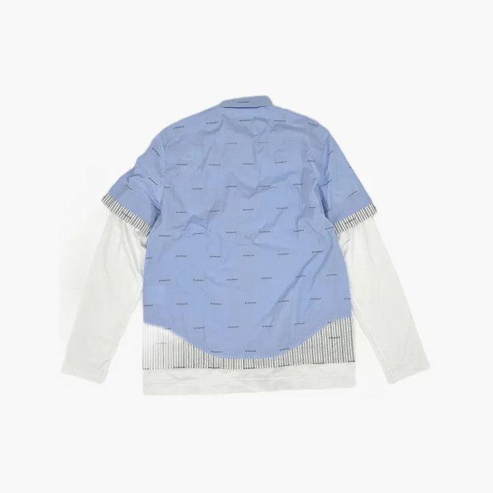 Givenchy GIVENCHY FW23 Point Collar Logo Print Layered Shirt Size US XXS / EU 40 - 3 Thumbnail