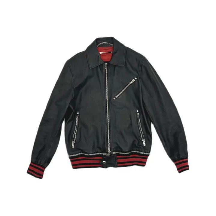 Givenchy Givenchy Black Leather Zip Jacket Size US M / EU 48-50 / 2 - 2 Thumbnail