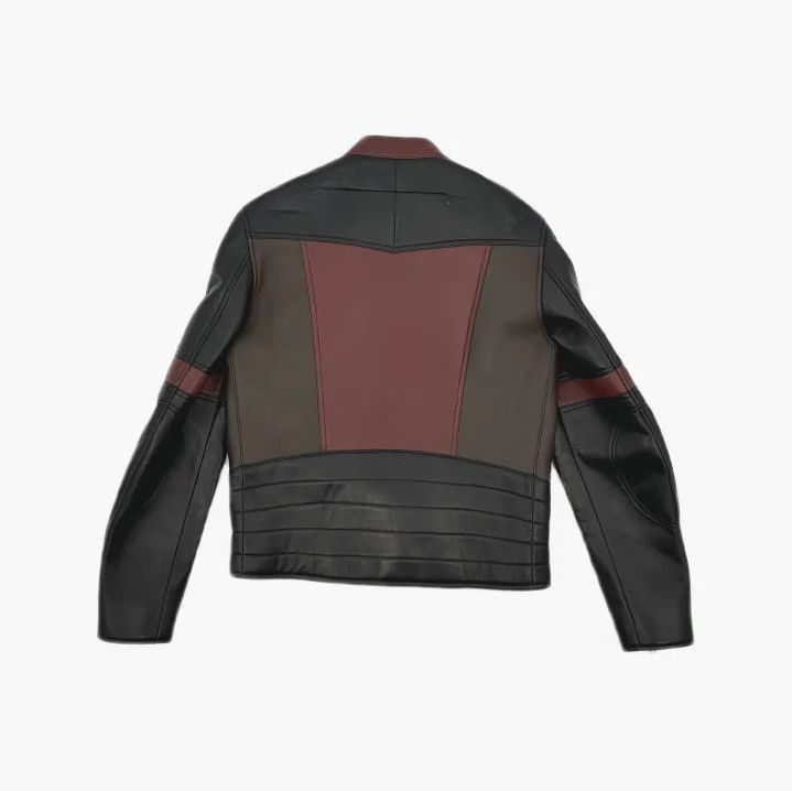 Givenchy Givenchy Men's Color-Block Leather Motorcycle Jacket Size US M / EU 48-50 / 2 - 3 Thumbnail