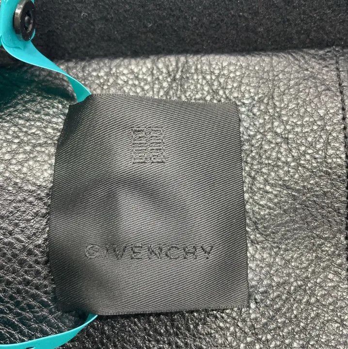 Givenchy GIVENCHY Logo Wool Leather Paneled Jacket Size US M / EU 48-50 / 2 - 2 Thumbnail