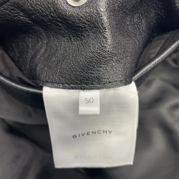Givenchy GIVENCHY Logo Wool Leather Paneled Jacket Size US M / EU 48-50 / 2 - 3 Thumbnail