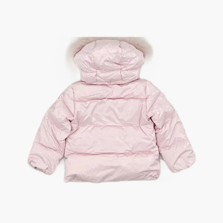 Moncler Moncler Kids' Pink Hooded Down Jacket Size US M / EU 48-50 / 2 - 3 Thumbnail