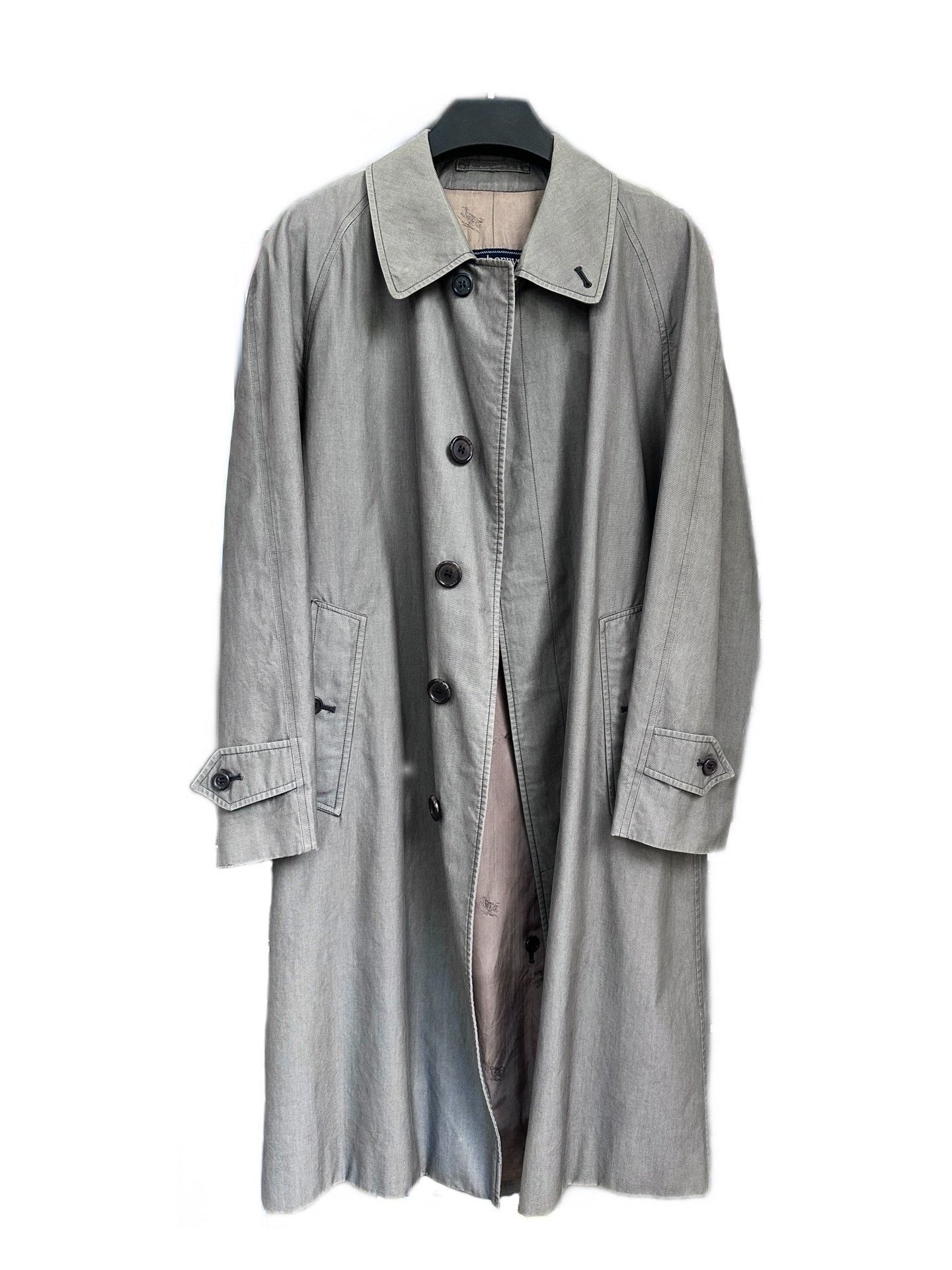 Burberry Burberry 1980s Gray Trench Coat Size M / US 6-8 / IT 42-44 - 4 Thumbnail