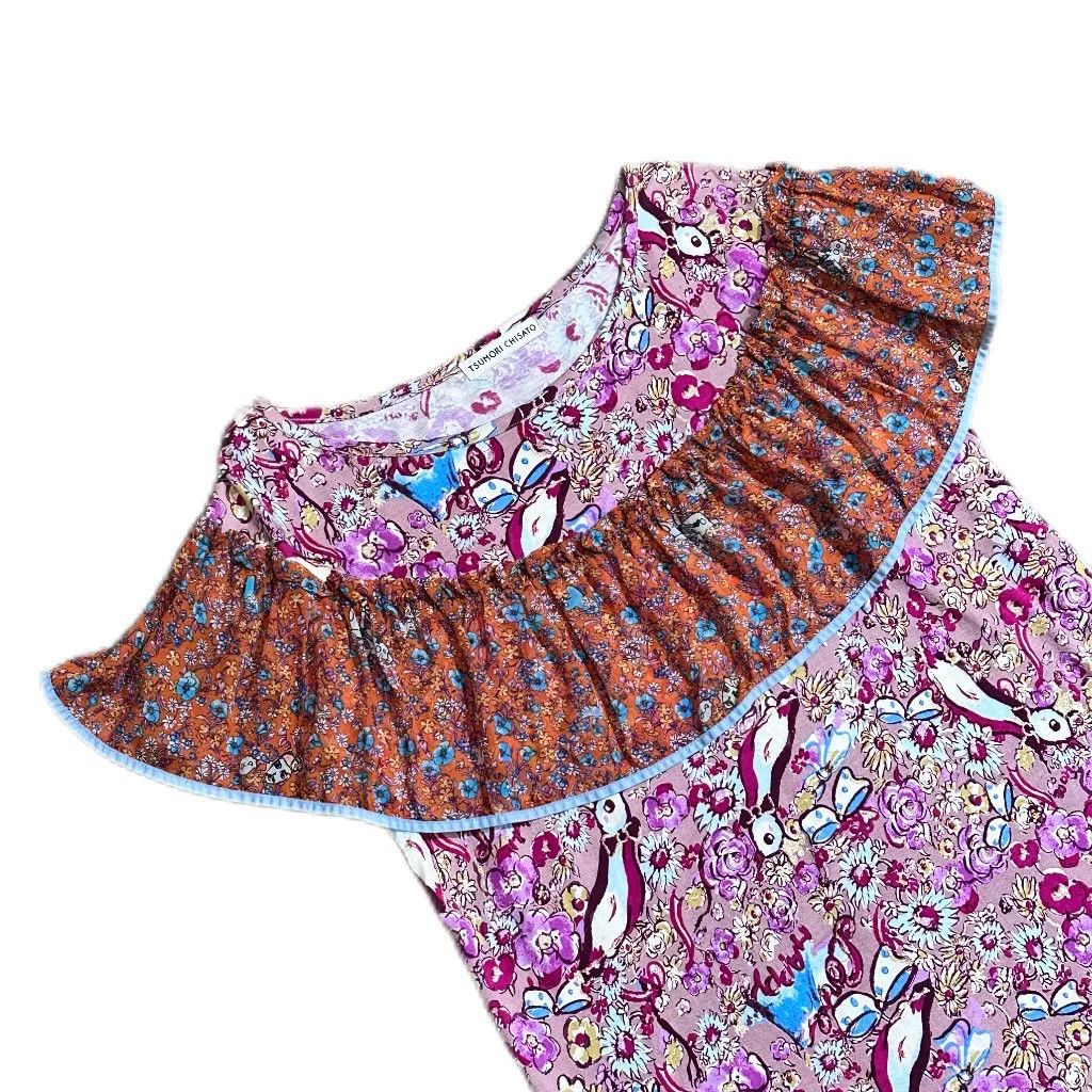 Tsumori Chisato Tsumori Chisato Asymmetric Shoulder Floral Top Size M / US 6-8 / IT 42-44 - 3 Thumbnail