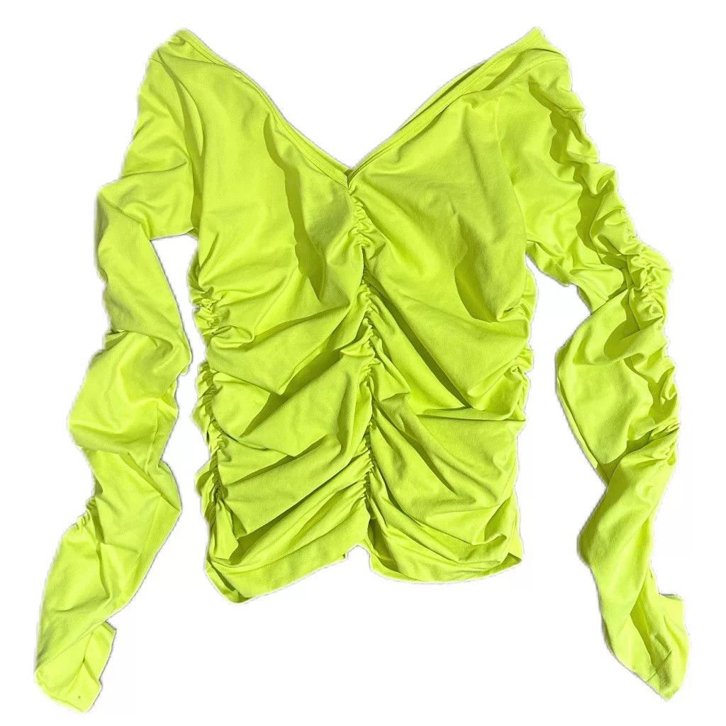 Helmut Lang Helmut Lang Ruched Fitted Long Sleeve Size S / US 4 / IT 40 - 3 Thumbnail