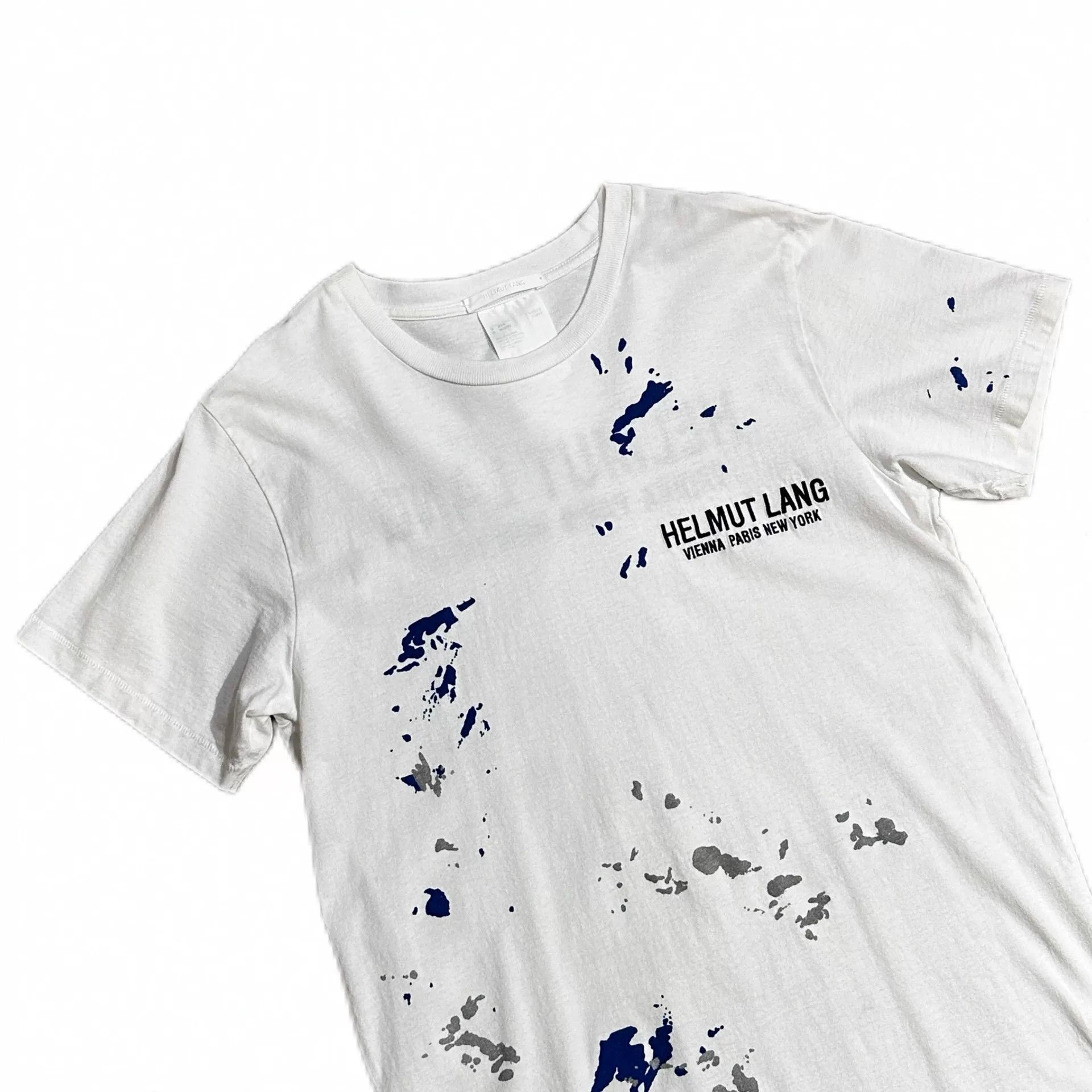Helmut Lang Helmut Lang Ink Splatter Short Sleeve Size US M / EU 48-50 / 2 - 2 Thumbnail