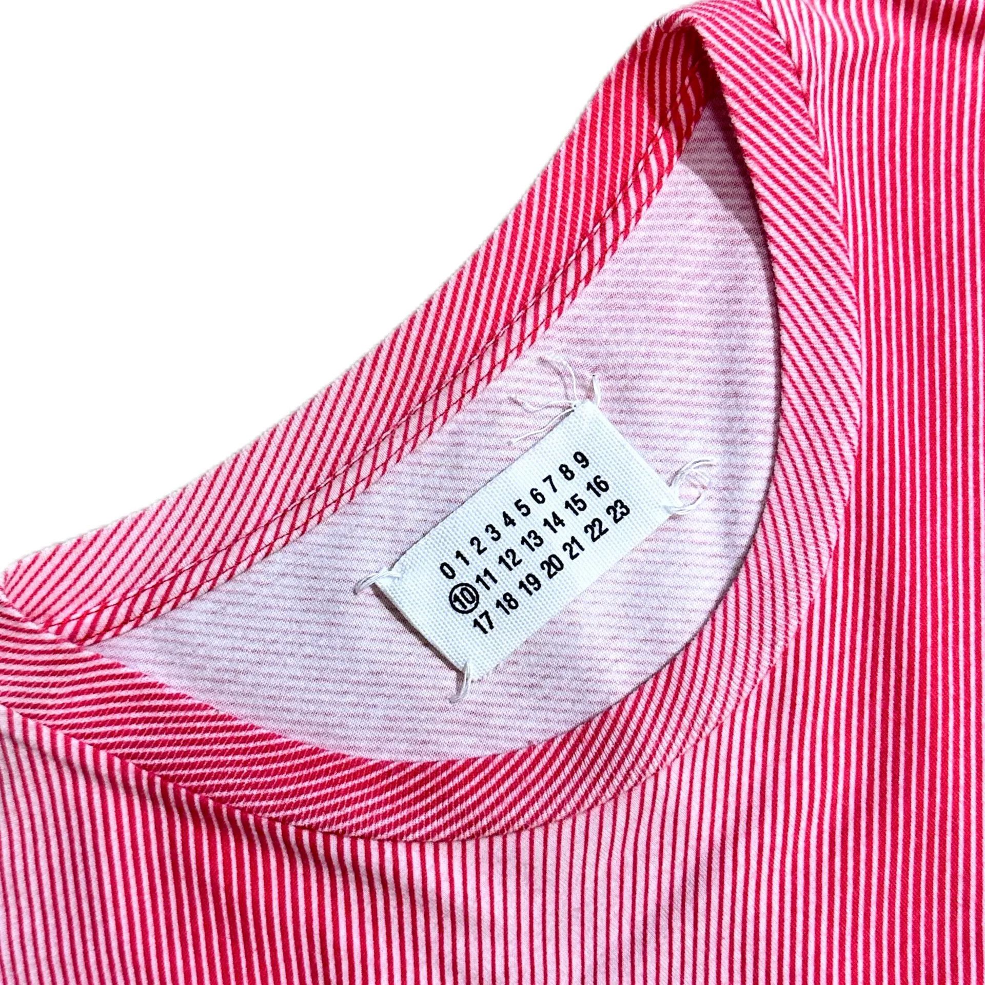 Maison Margiela Maison Margiela 2008 SS Pink Striped Tee Size US S / EU 44-46 / 1 - 3 Thumbnail