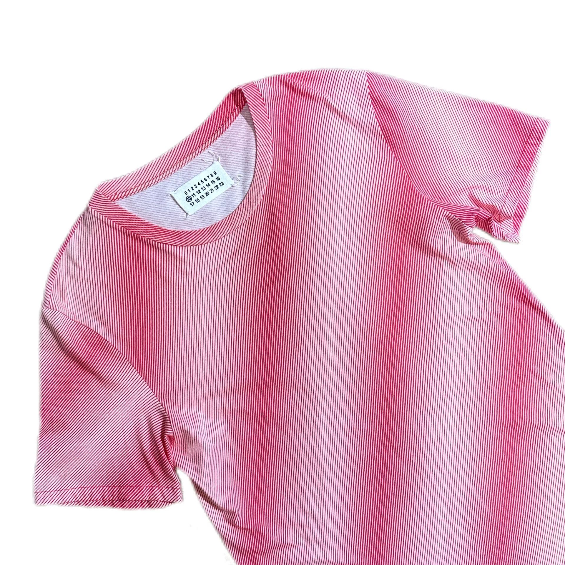 Maison Margiela Maison Margiela 2008 SS Pink Striped Tee Size US S / EU 44-46 / 1 - 2 Thumbnail