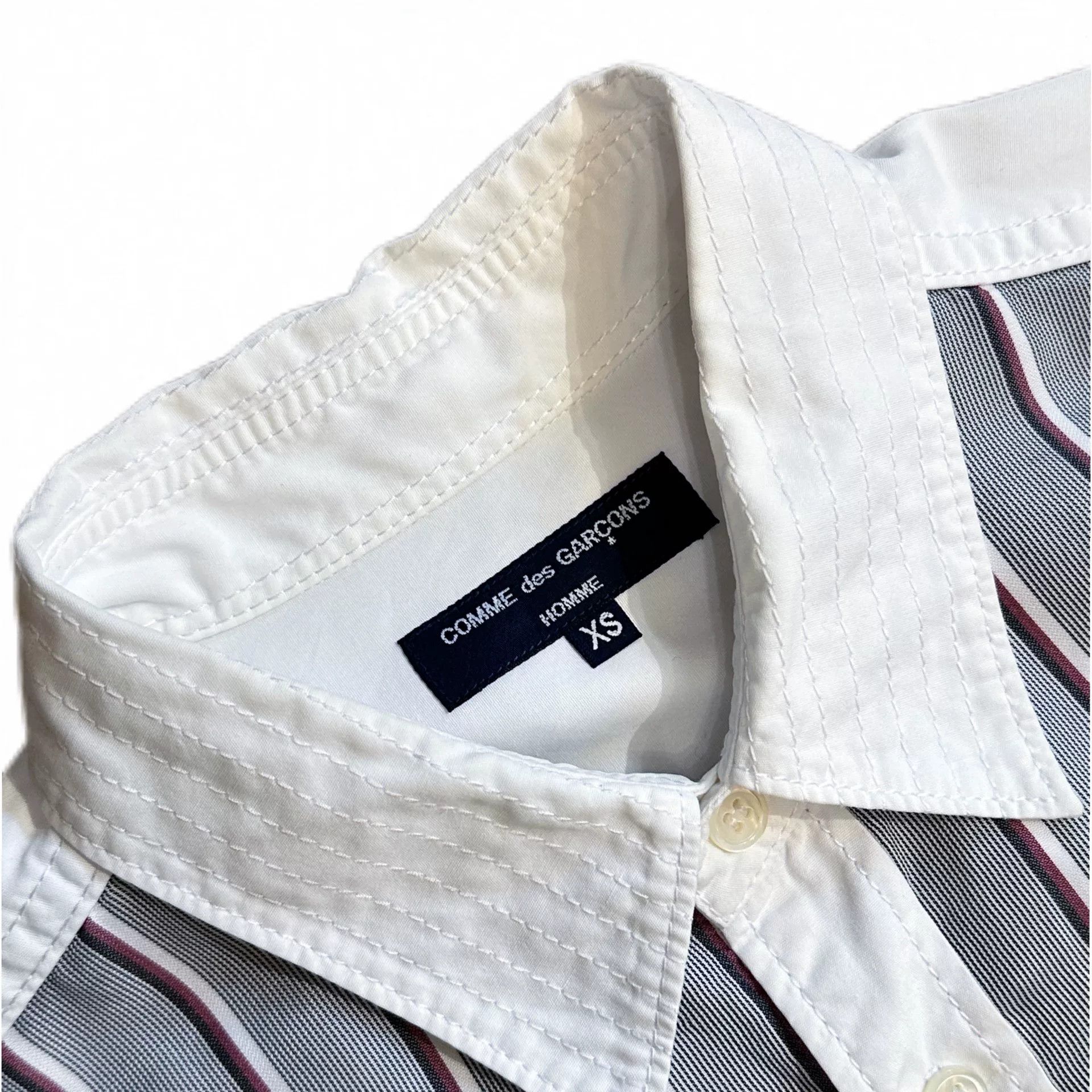 Comme des Garcons Comme Des Garçons Striped Patchwork Shirt Size US XS / EU 42 / 0 - 4 Thumbnail