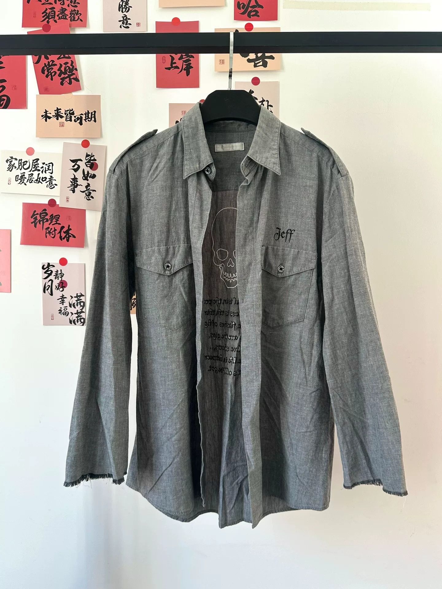 Number (N)ine Number Nine 01SS Archive Skull Shirt Size US XL / EU 56 / 4 - 2 Thumbnail