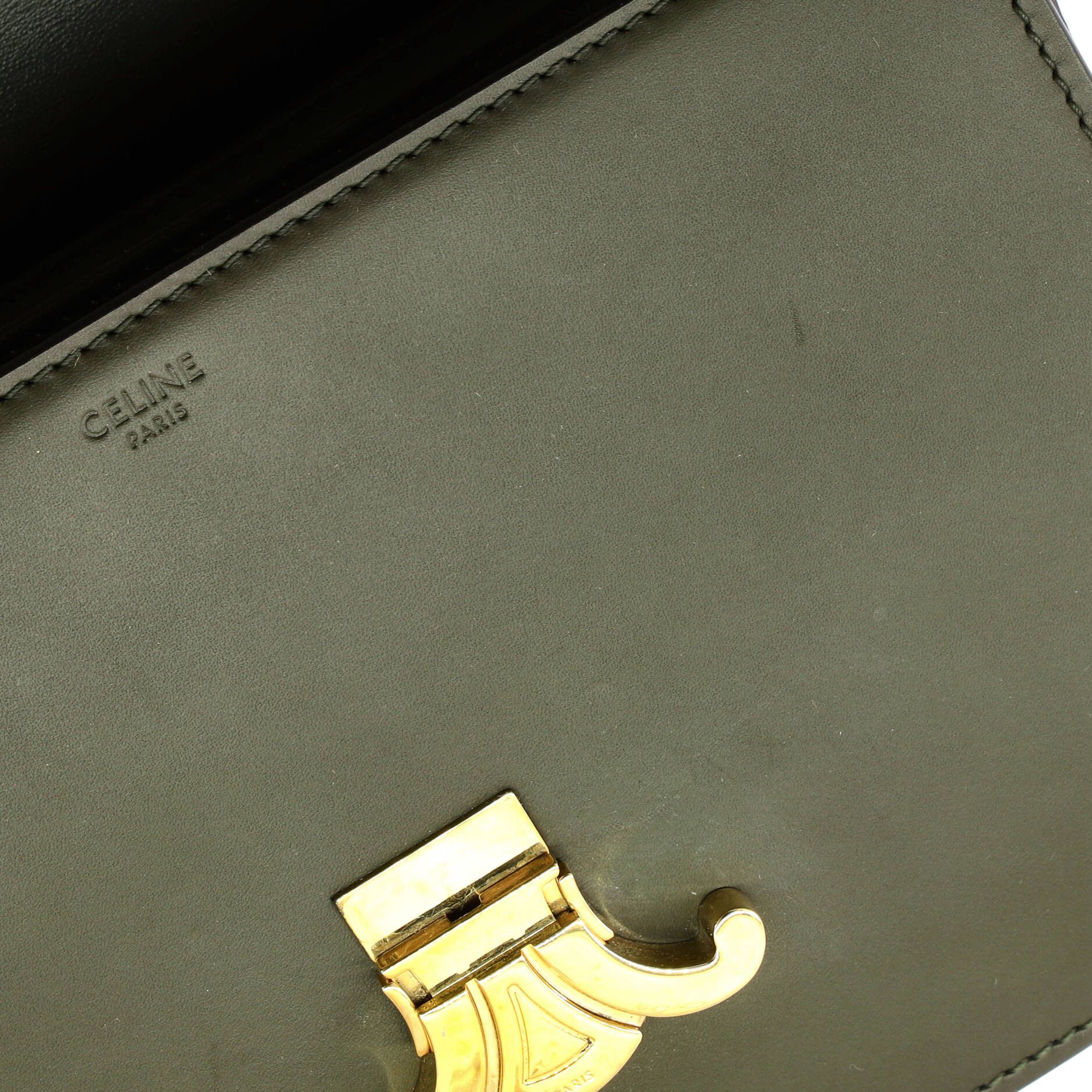 Celine Triomphe Shoulder Bag Smooth Calfskin Medium Size ONE SIZE - 6 Thumbnail