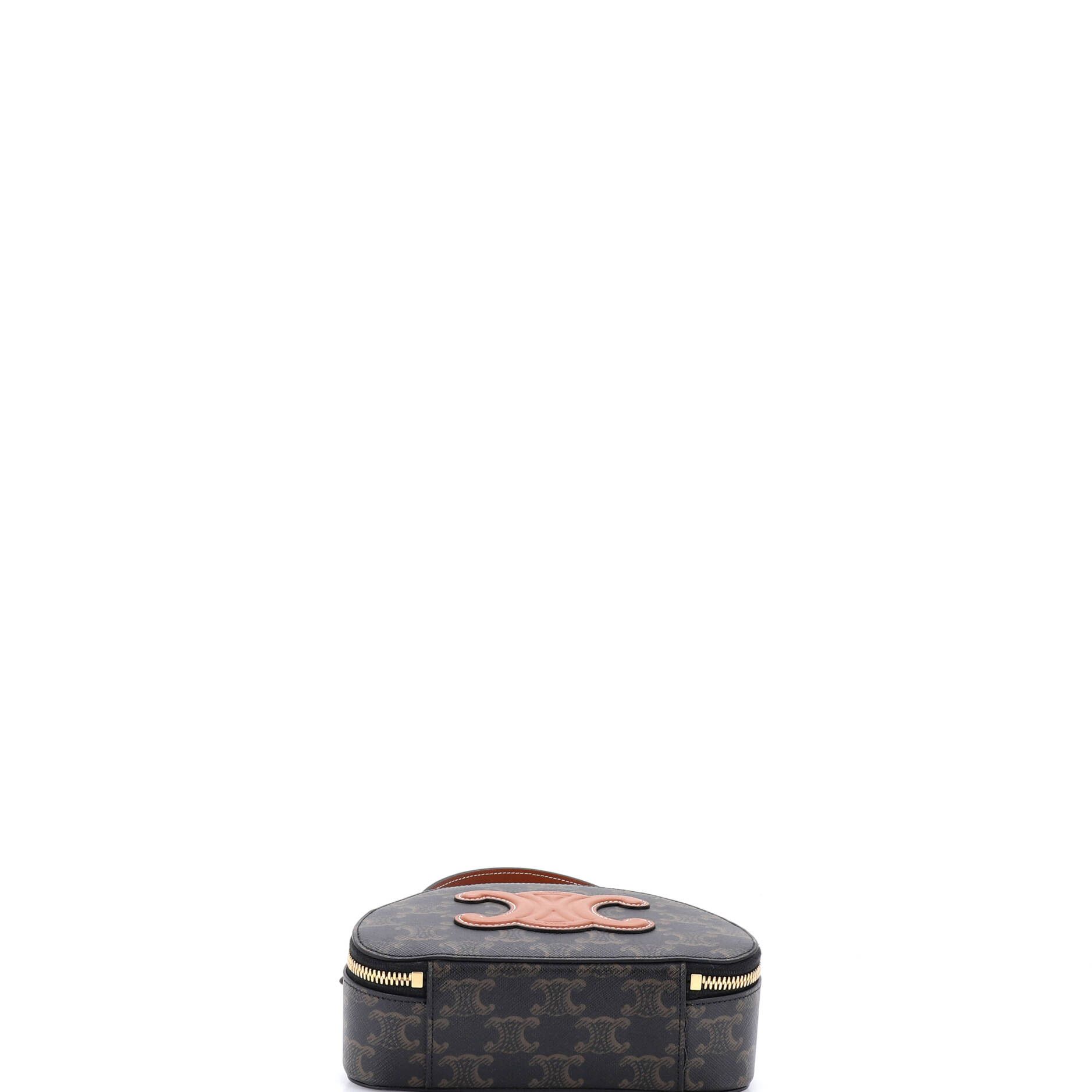 Celine Half Moon Case Triomphe Coated Canvas with Leather Size ONE SIZE - 3 Thumbnail