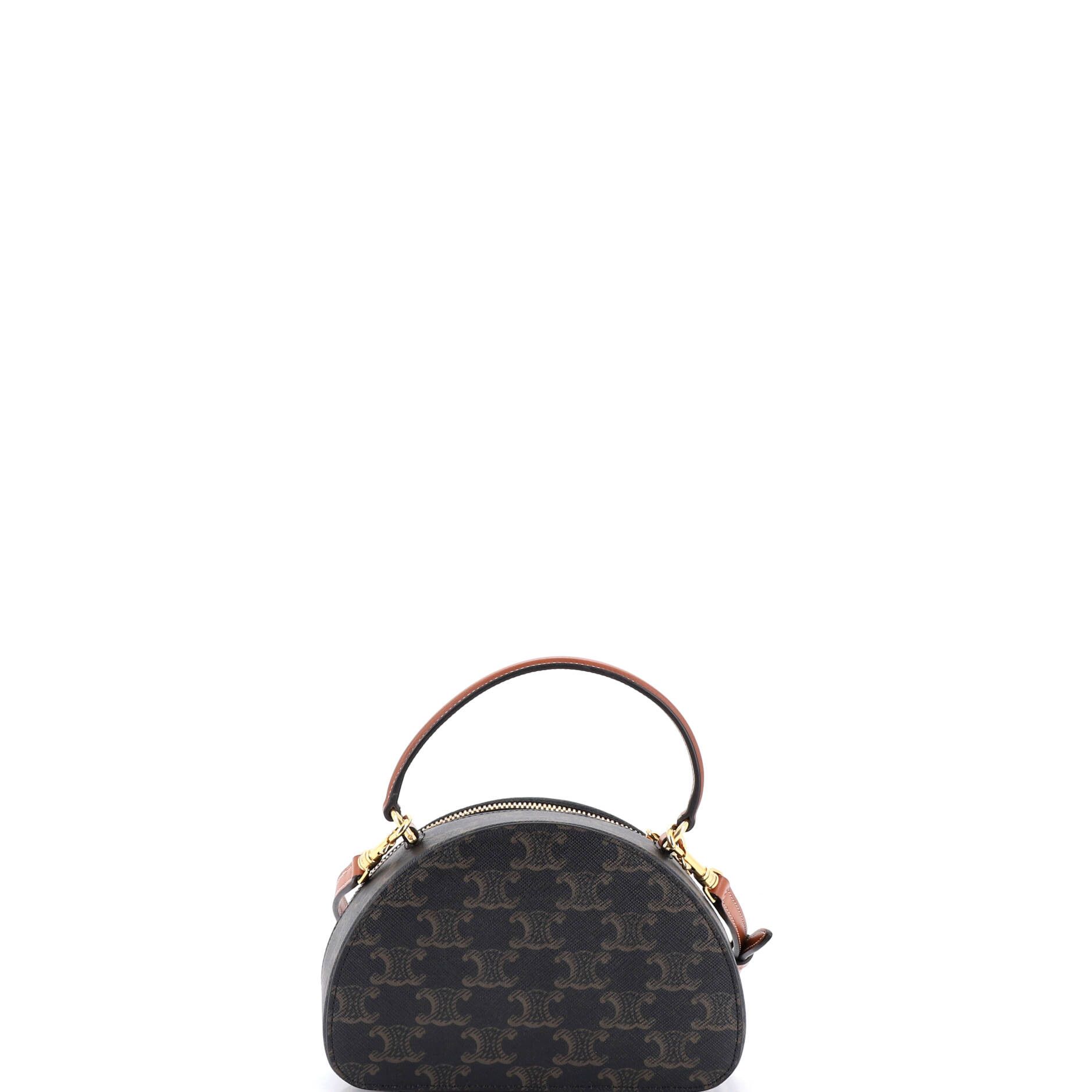 Celine Half Moon Case Triomphe Coated Canvas with Leather Size ONE SIZE - 2 Thumbnail