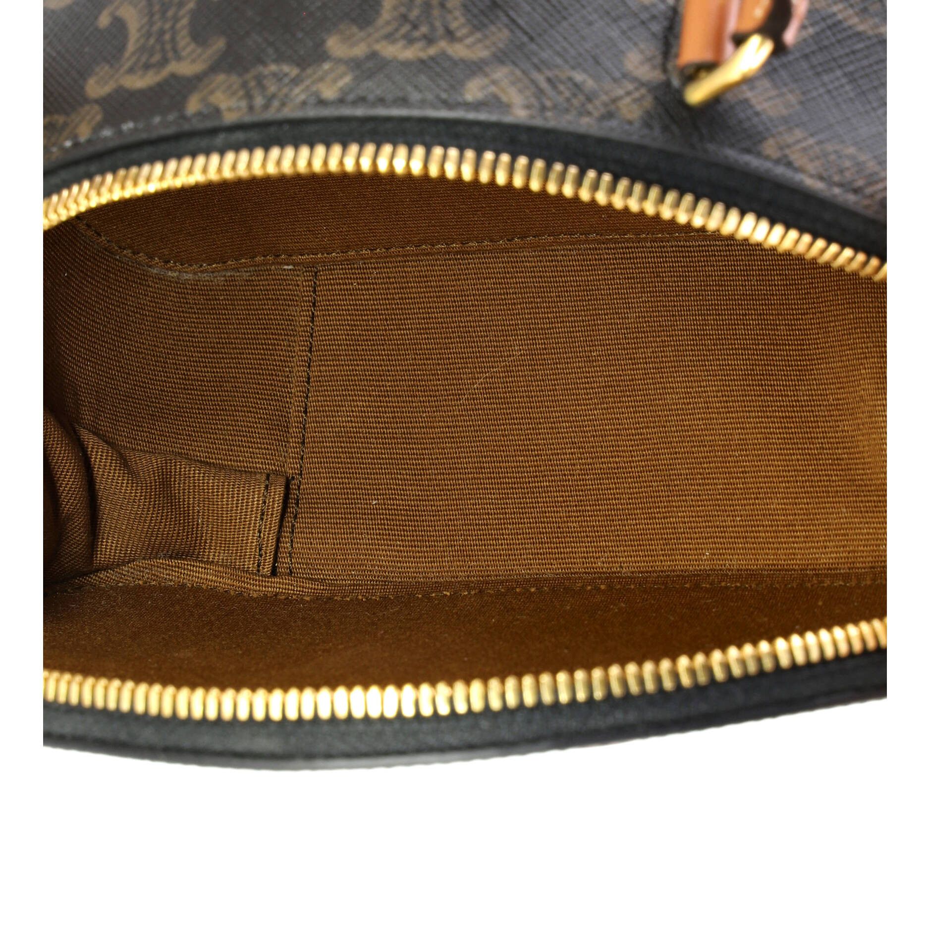 Celine Half Moon Case Triomphe Coated Canvas with Leather Size ONE SIZE - 4 Thumbnail