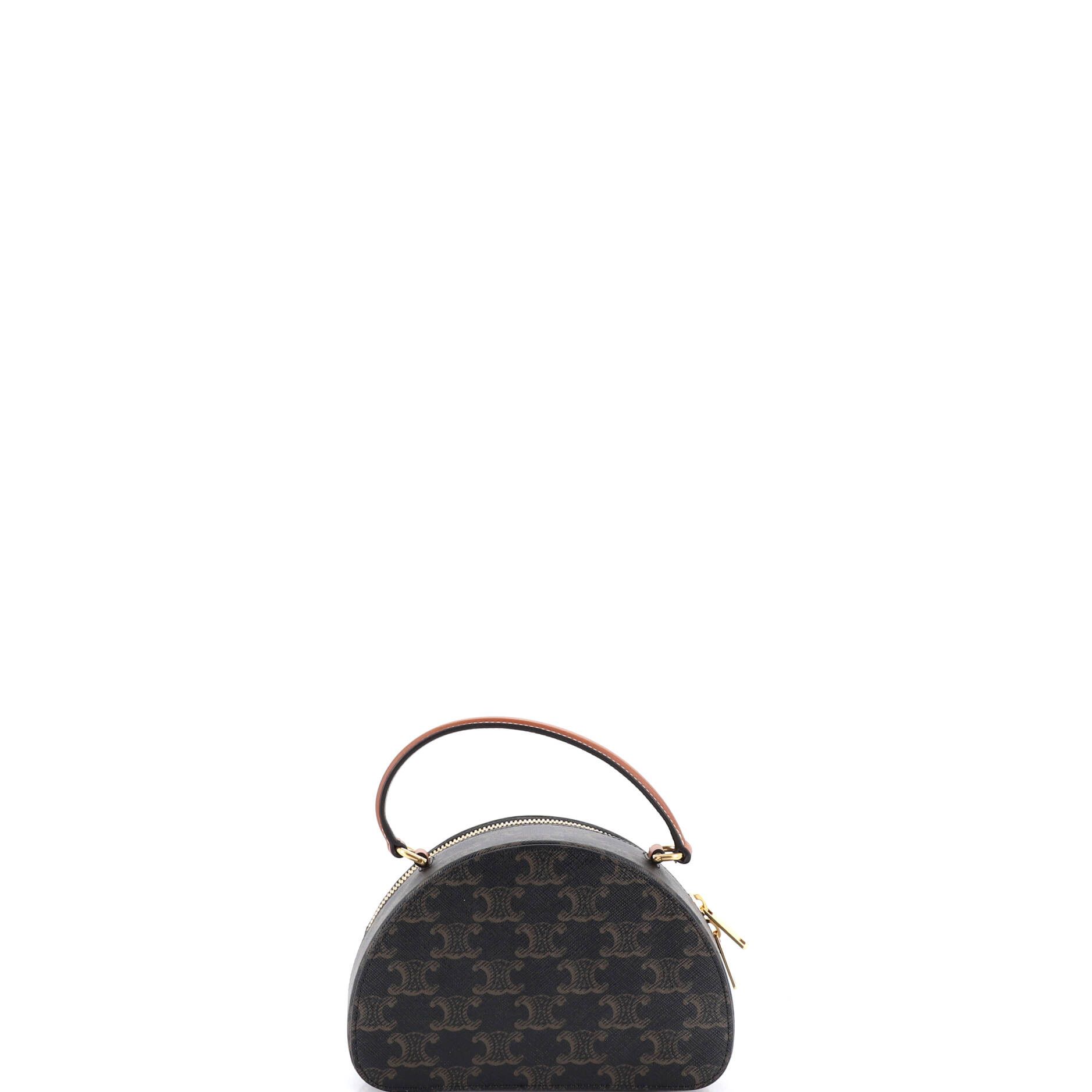Celine Half Moon Case Triomphe Coated Canvas with Leather Size ONE SIZE - 2 Thumbnail
