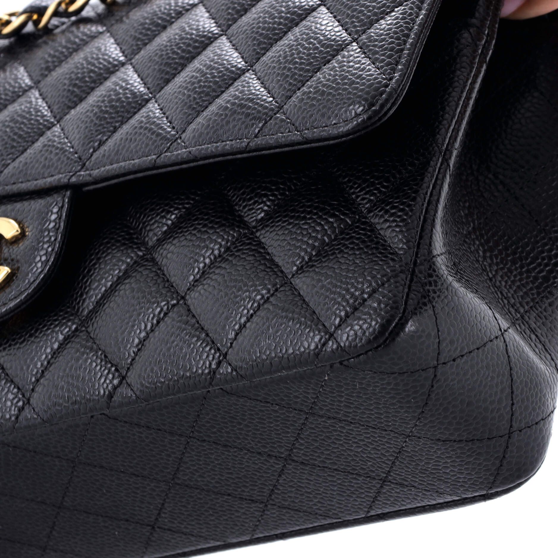 Chanel Classic Double Flap Bag Quilted Caviar Medium Size ONE SIZE - 5 Thumbnail