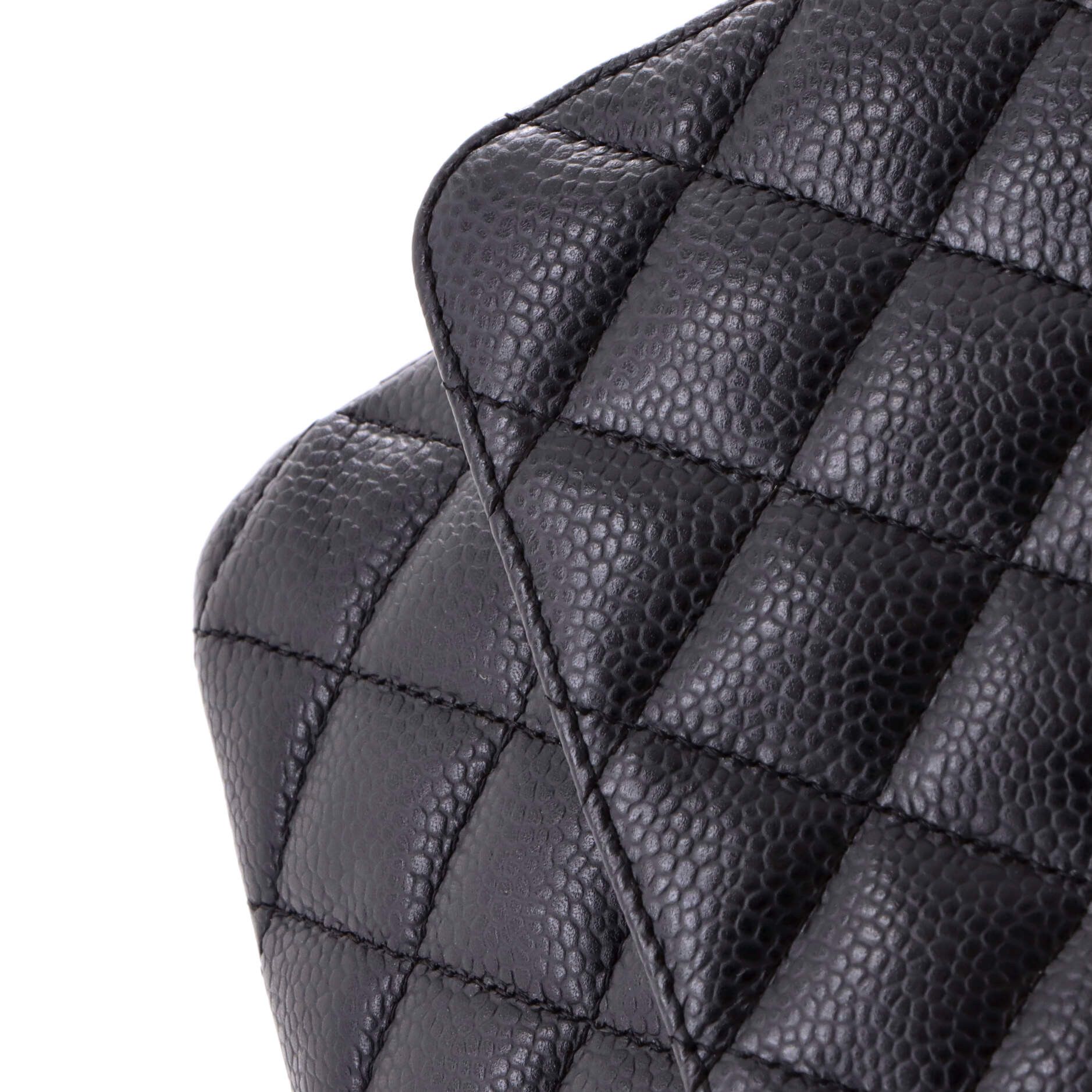 Chanel Classic Double Flap Bag Quilted Caviar Medium Size ONE SIZE - 6 Thumbnail