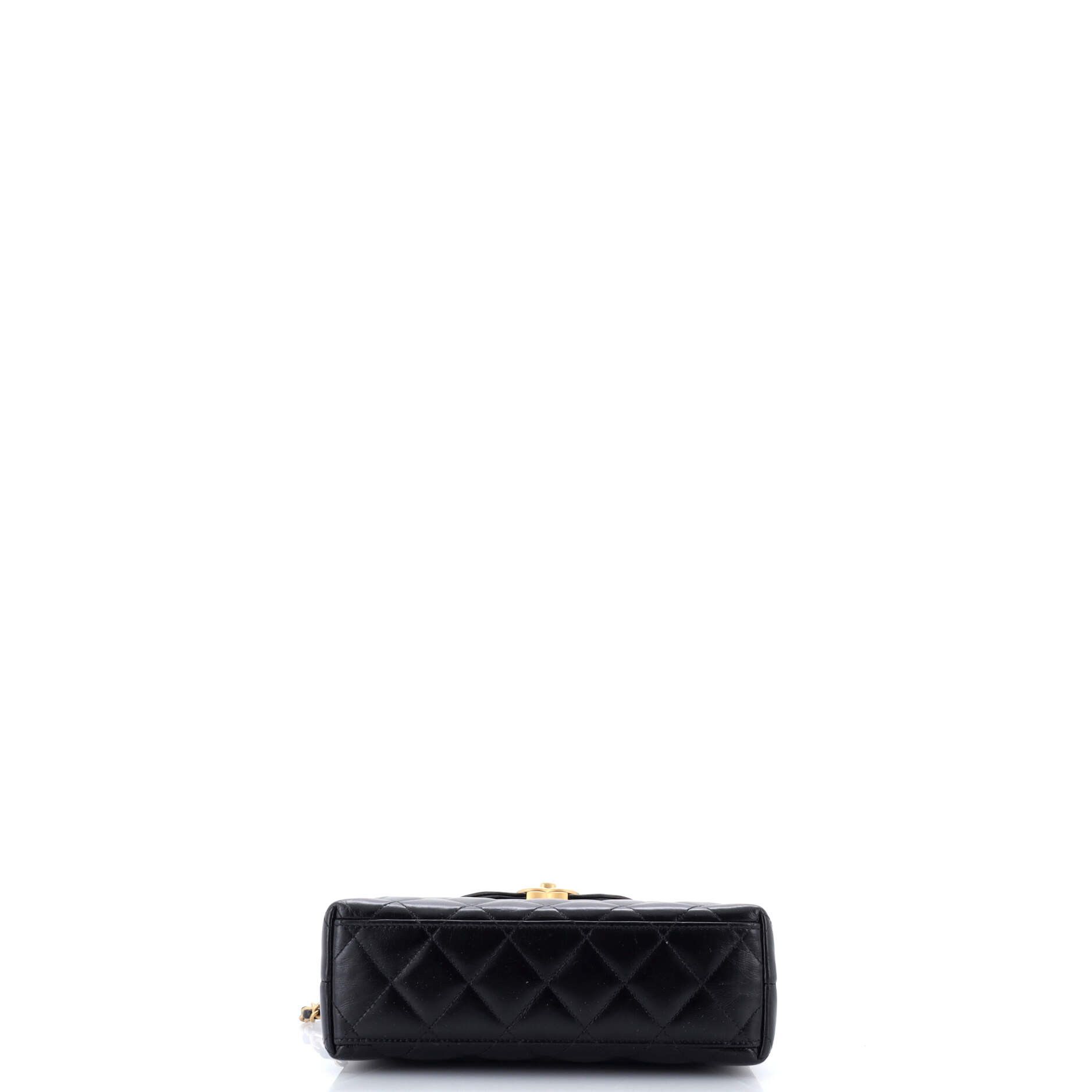 Chanel Kelly Top Handle Shopping Bag Quilted Shiny Aged Calfskin Mini Size ONE SIZE - 3 Thumbnail