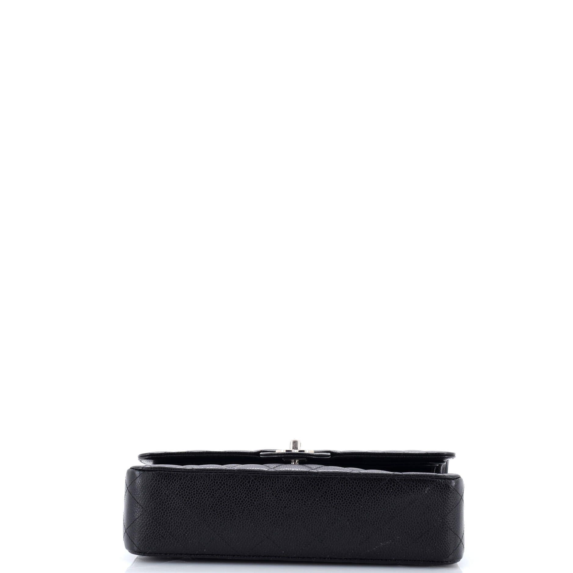 Chanel Vintage Classic Double Flap Bag Quilted Caviar Medium Size ONE SIZE - 3 Thumbnail