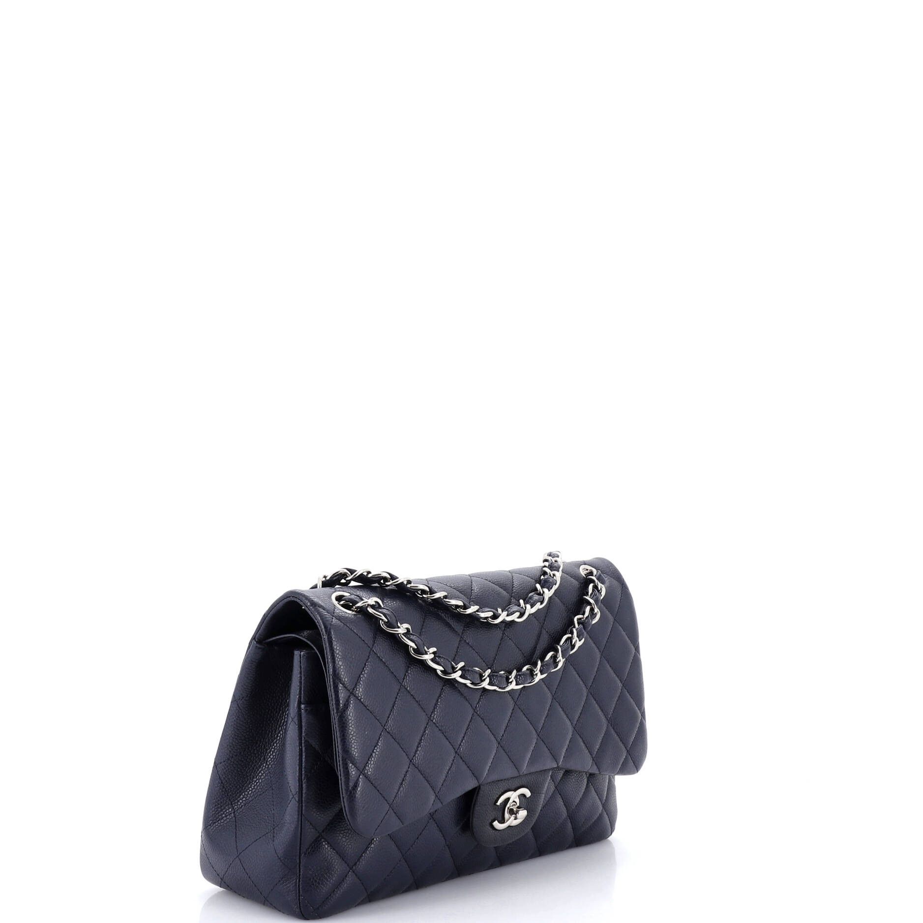 Chanel Classic Double Flap Bag Quilted Caviar Jumbo Size ONE SIZE - 2 Thumbnail