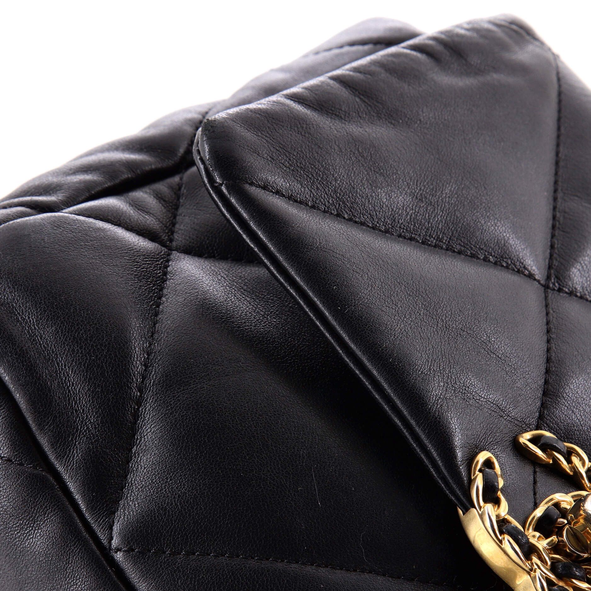 Chanel 19 Flap Bag Quilted Leather Medium Size ONE SIZE - 6 Thumbnail
