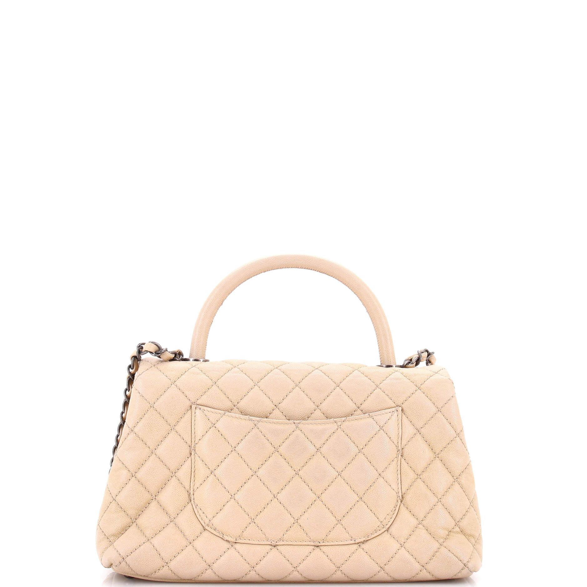 Chanel Coco Top Handle Bag Quilted Caviar Small Size ONE SIZE - 2 Thumbnail