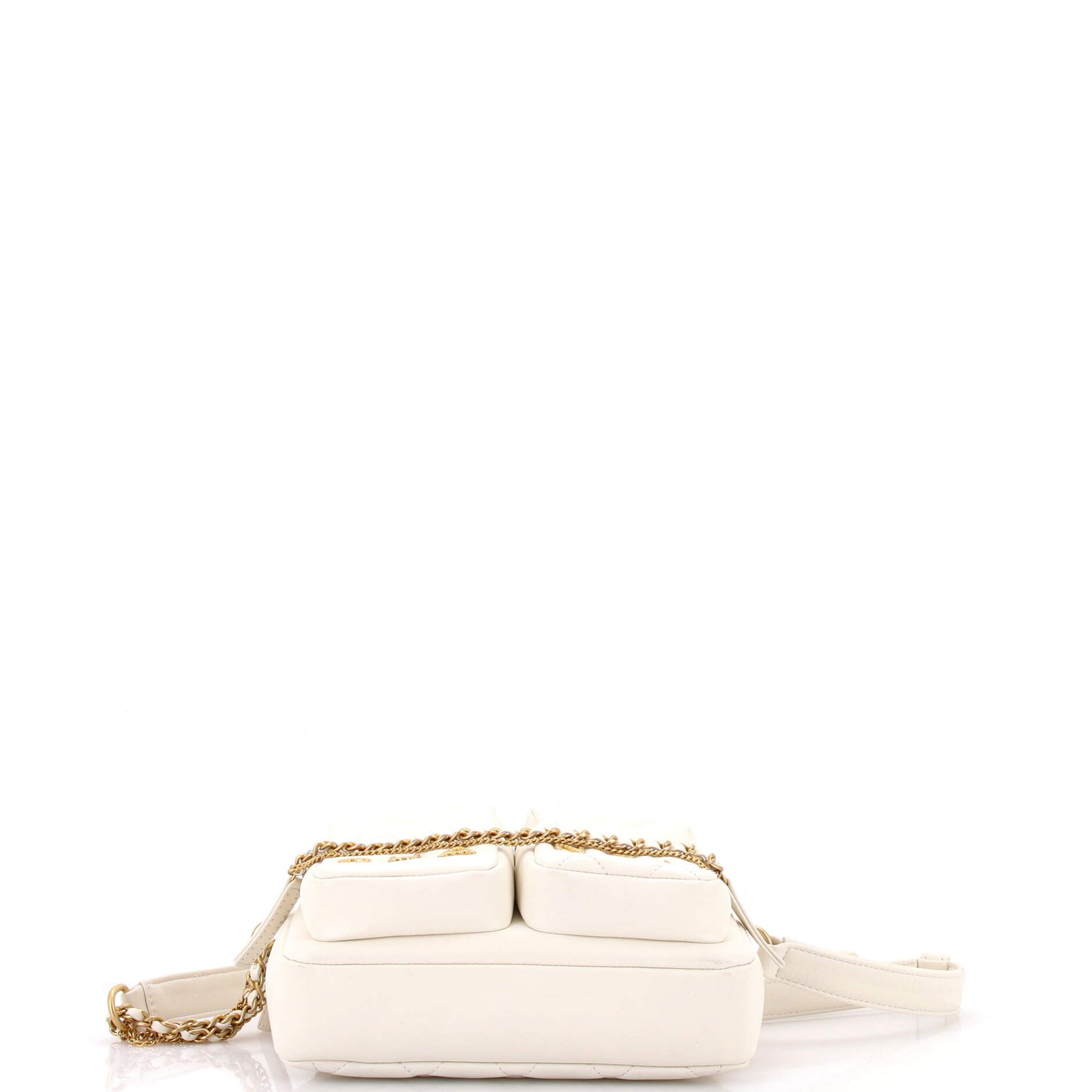 Chanel Logo Twin Pockets Chain Camera Case Quilted Calfskin Small Size ONE SIZE - 3 Thumbnail