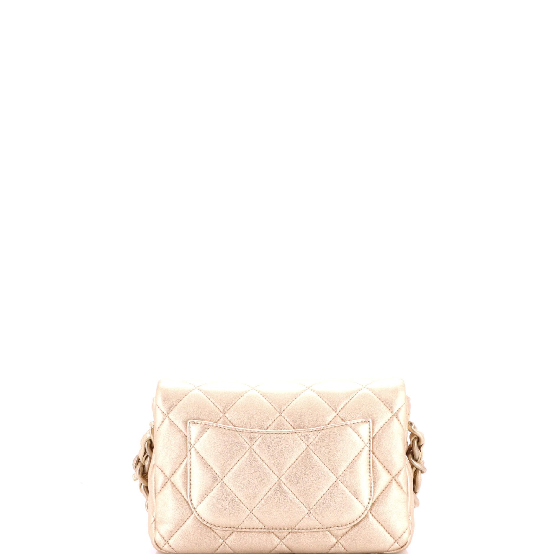 Chanel Chunky Chain CC Flap Bag Quilted Metallic Calfskin Small Size ONE SIZE - 2 Thumbnail