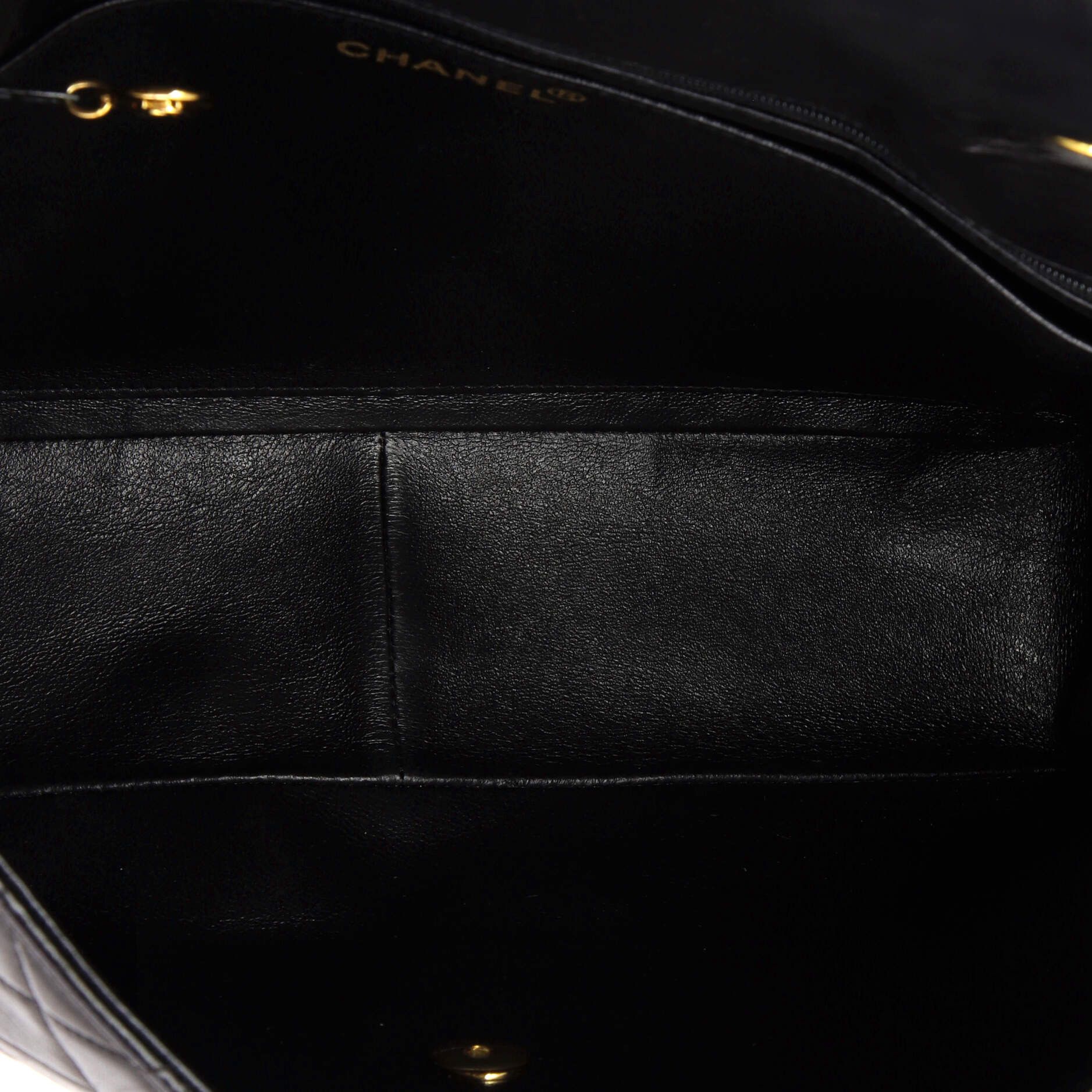 Chanel Vintage Classic Single Flap Bag Quilted Lambskin Jumbo Size ONE SIZE - 4 Thumbnail