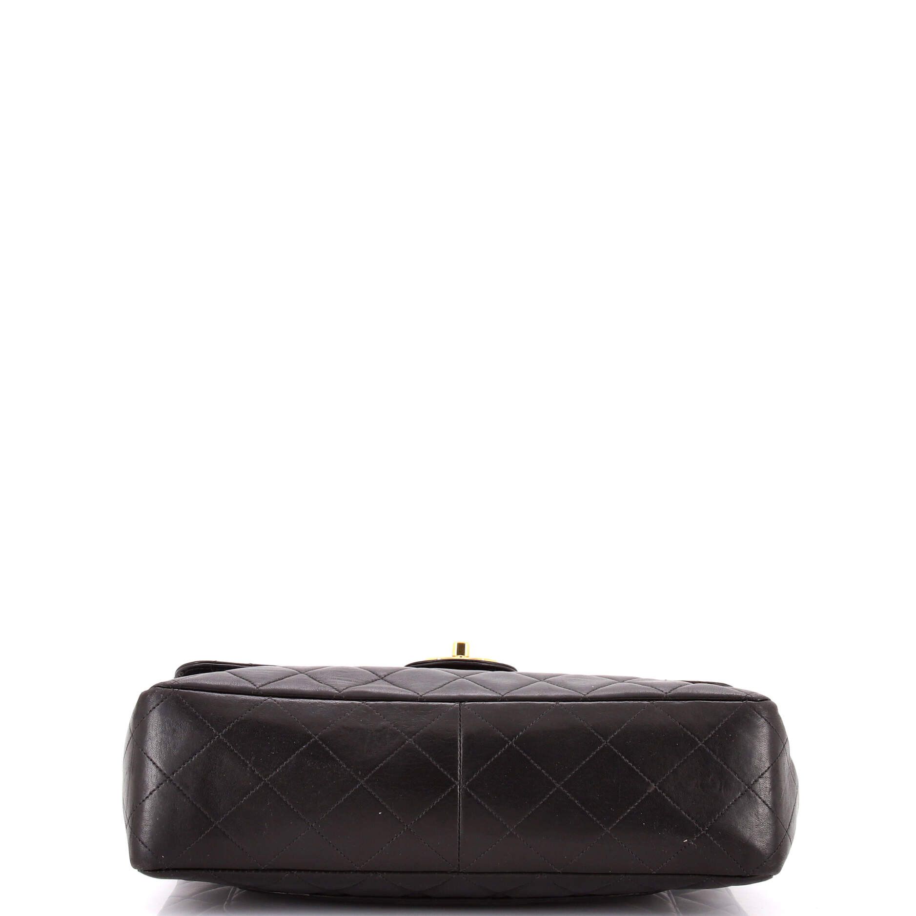 Chanel Vintage Classic Single Flap Bag Quilted Lambskin Jumbo Size ONE SIZE - 3 Thumbnail