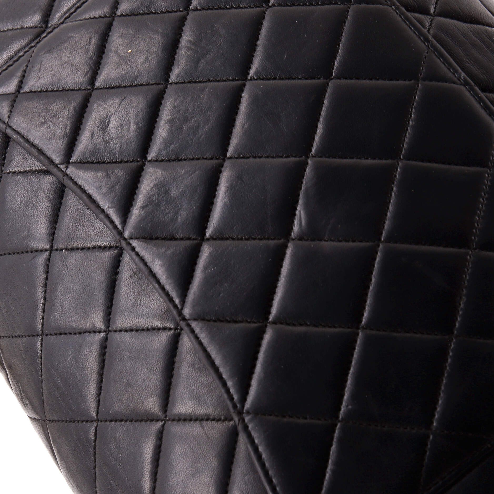 Chanel Vintage Classic Single Flap Bag Quilted Lambskin Jumbo Size ONE SIZE - 7 Thumbnail