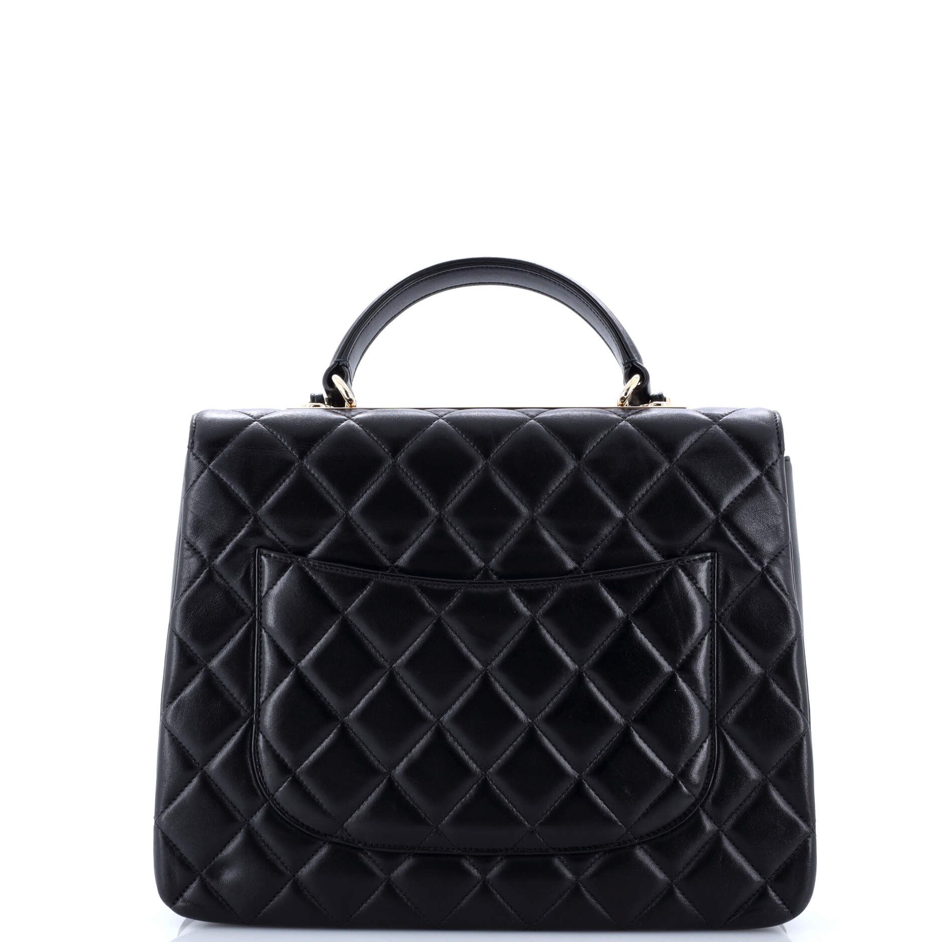 Chanel Trendy CC Top Handle Bag Quilted Lambskin Large Size ONE SIZE - 2 Thumbnail