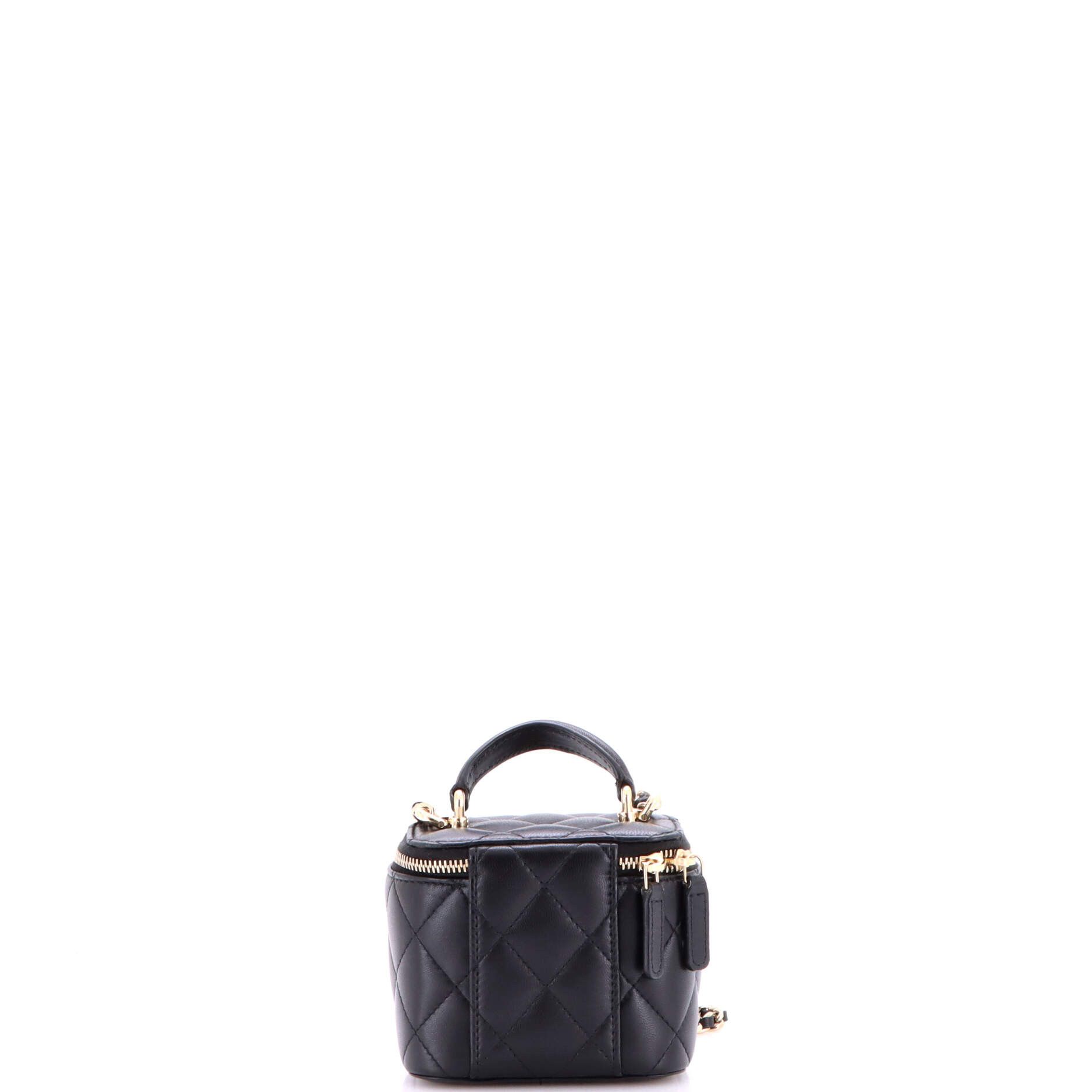 Chanel Classic Top Handle Vanity Case with Chain Quilted Lambskin Mini Size ONE SIZE - 2 Thumbnail