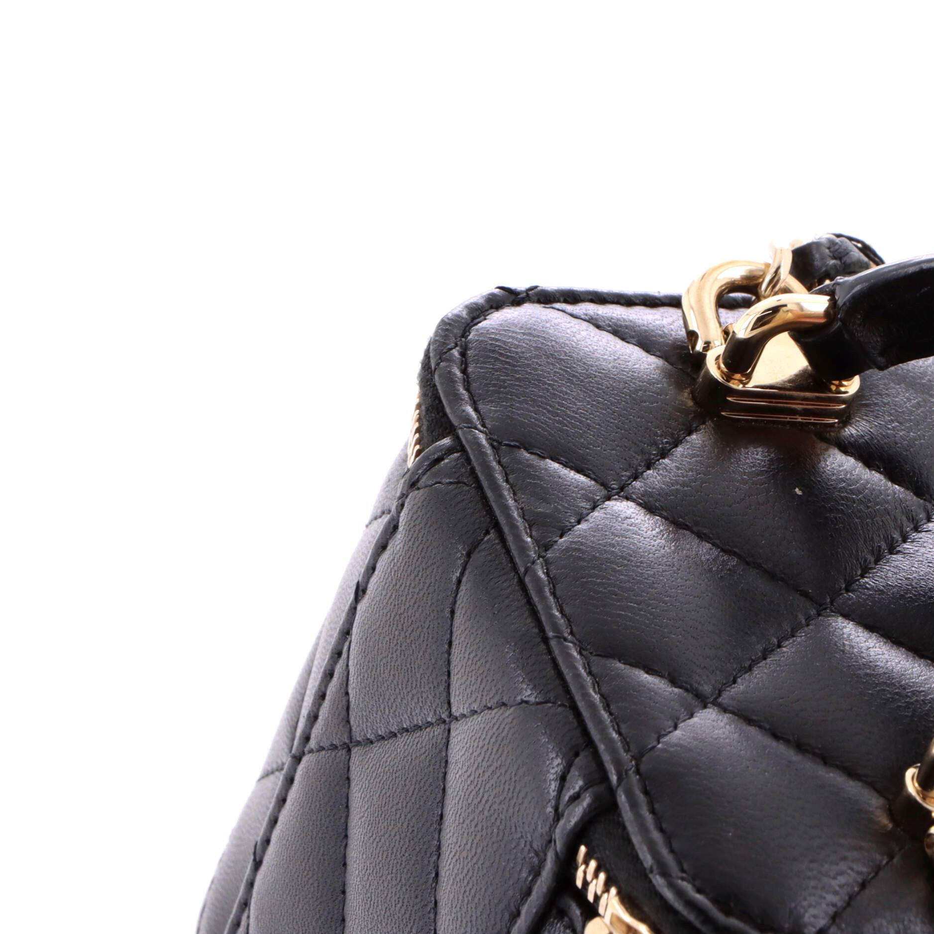 Chanel Classic Top Handle Vanity Case with Chain Quilted Lambskin Mini Size ONE SIZE - 6 Thumbnail