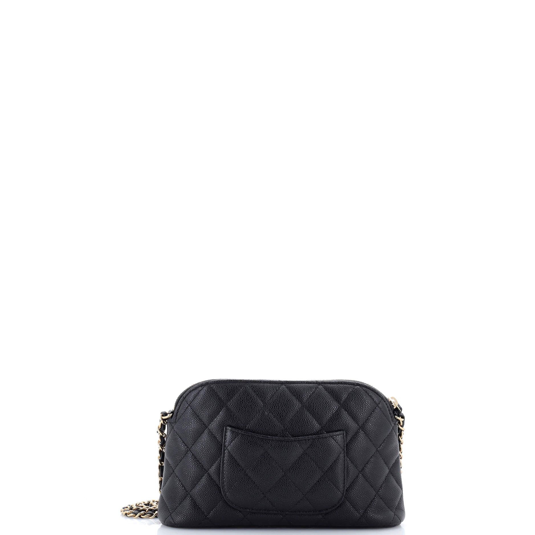 Chanel CC Dome Zip Clutch with Chain Quilted Caviar Small Size ONE SIZE - 2 Thumbnail