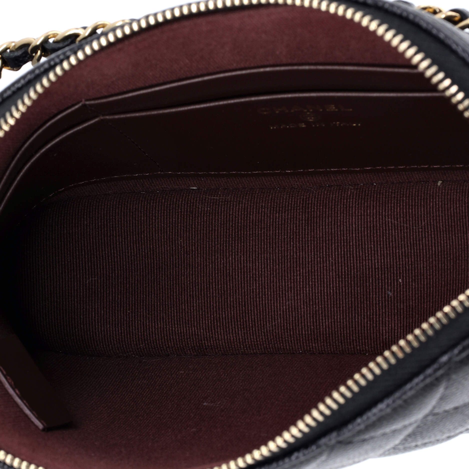 Chanel CC Dome Zip Clutch with Chain Quilted Caviar Small Size ONE SIZE - 4 Thumbnail