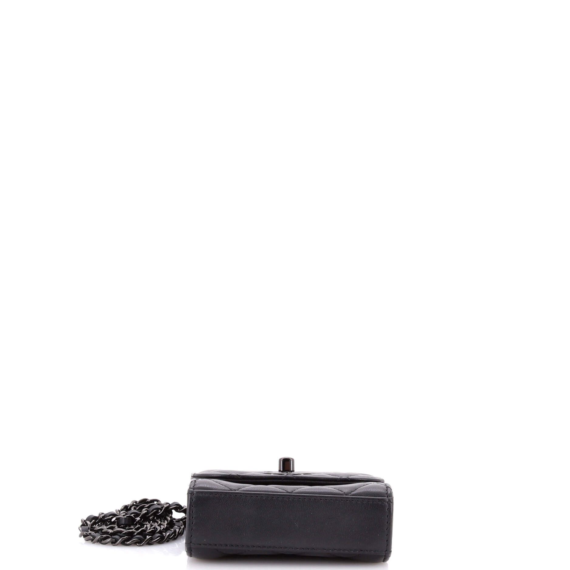 Chanel So Black Trendy CC Clutch with Chain Quilted Lambskin Small Size ONE SIZE - 3 Thumbnail