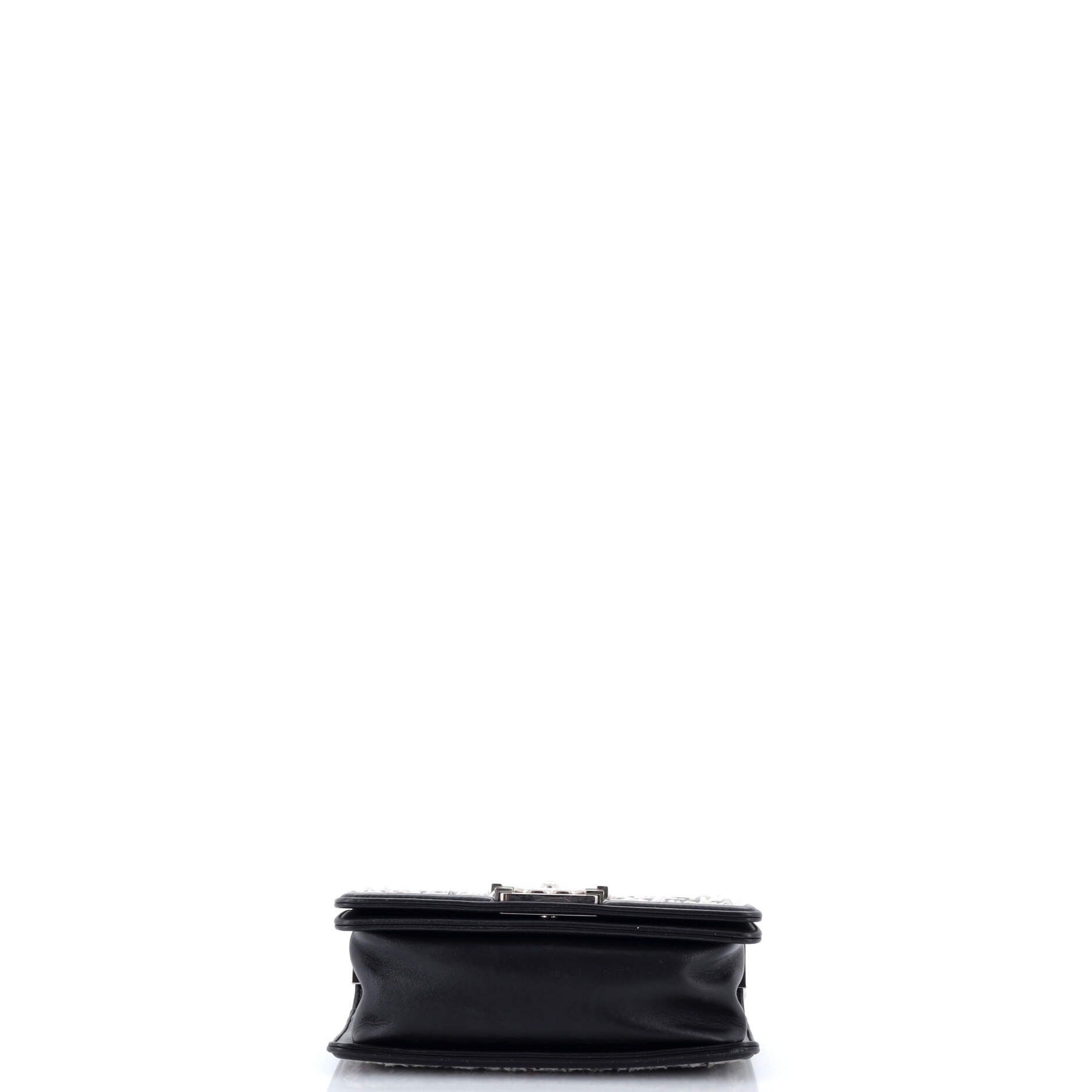 Chanel Boy Flap Bag Lambskin with Quilted Tweed and Sequins Small Size ONE SIZE - 3 Thumbnail