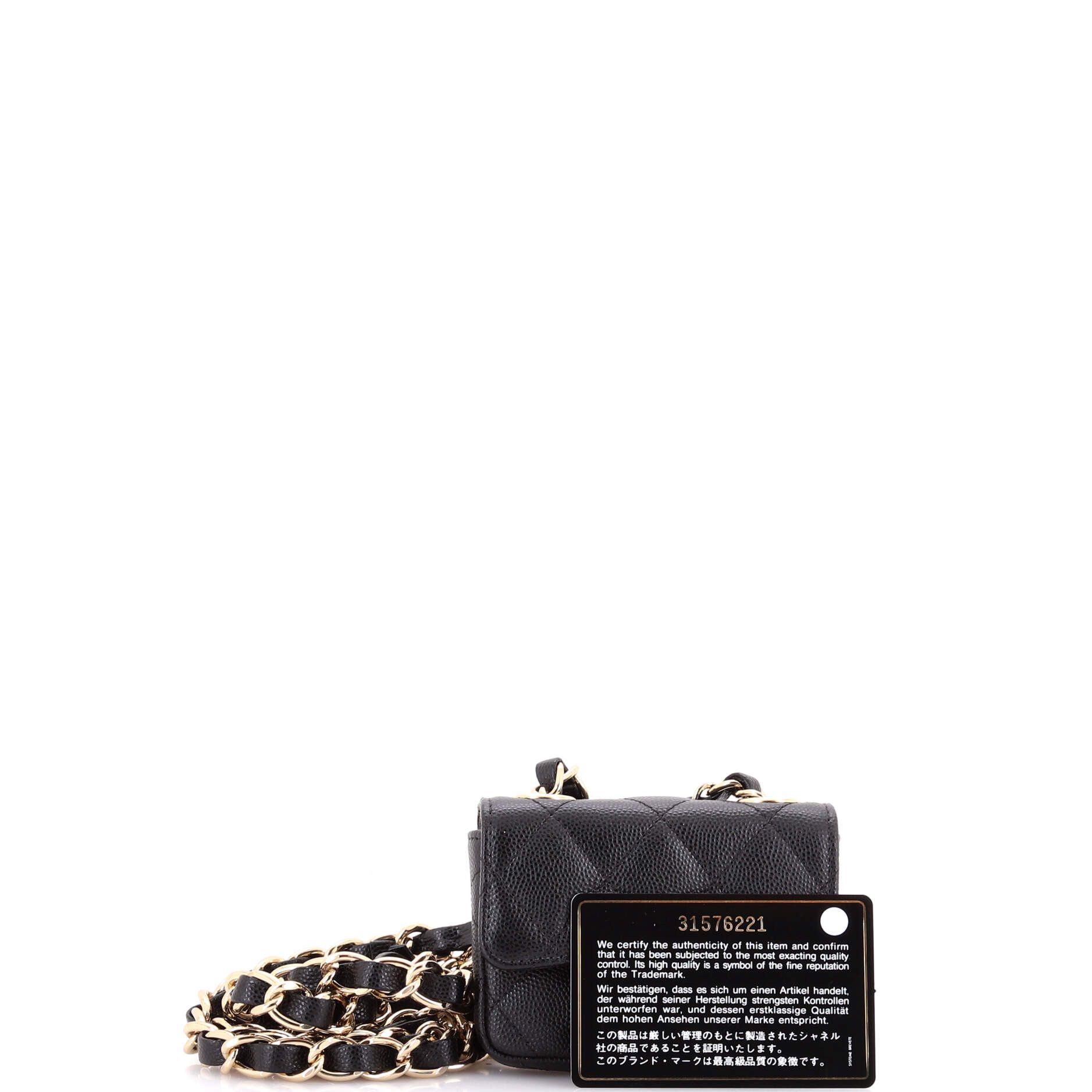 Chanel Classic Flap Charm Chain Belt Bag Quilted Caviar Mini Size ONE SIZE - 2 Thumbnail