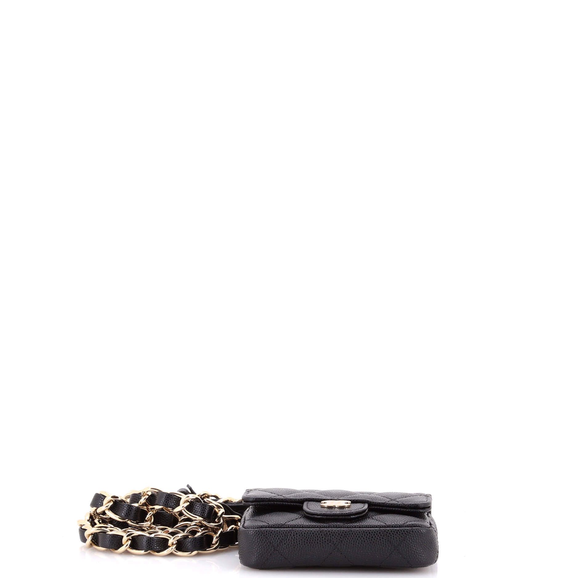 Chanel Classic Flap Charm Chain Belt Bag Quilted Caviar Mini Size ONE SIZE - 5 Thumbnail