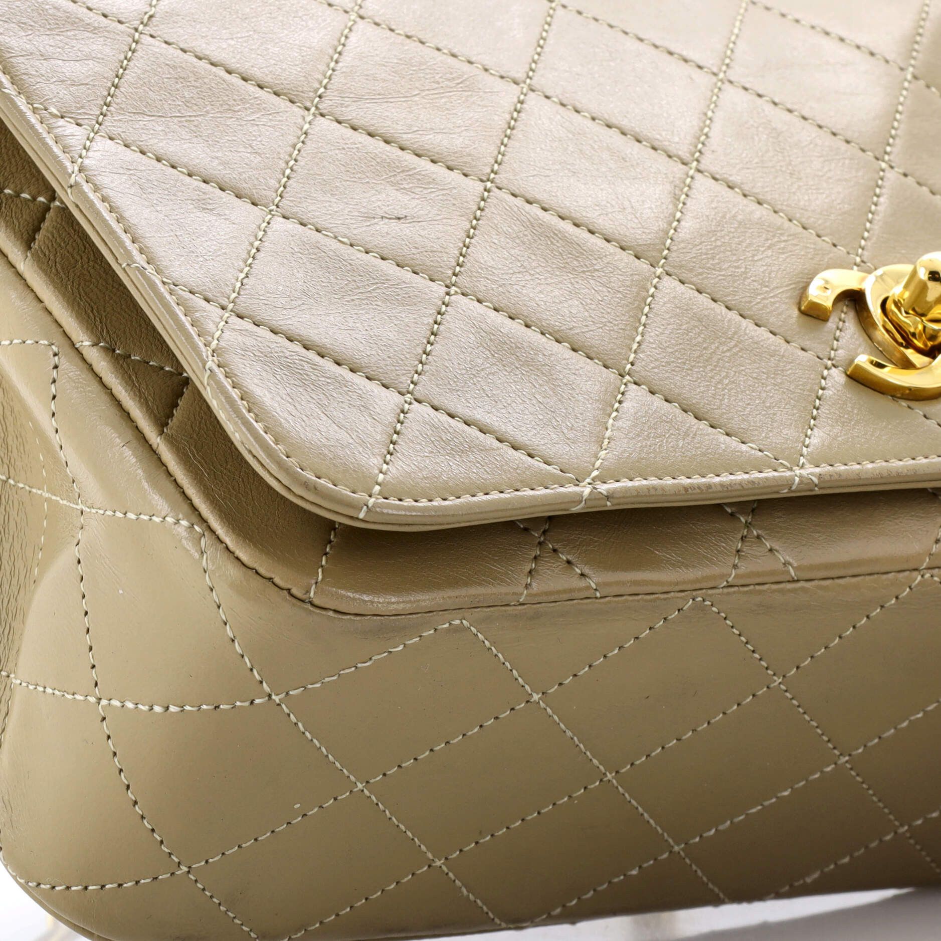 Chanel Vintage 3 Way Full Flap Bag Quilted Lambskin Small Size ONE SIZE - 6 Thumbnail
