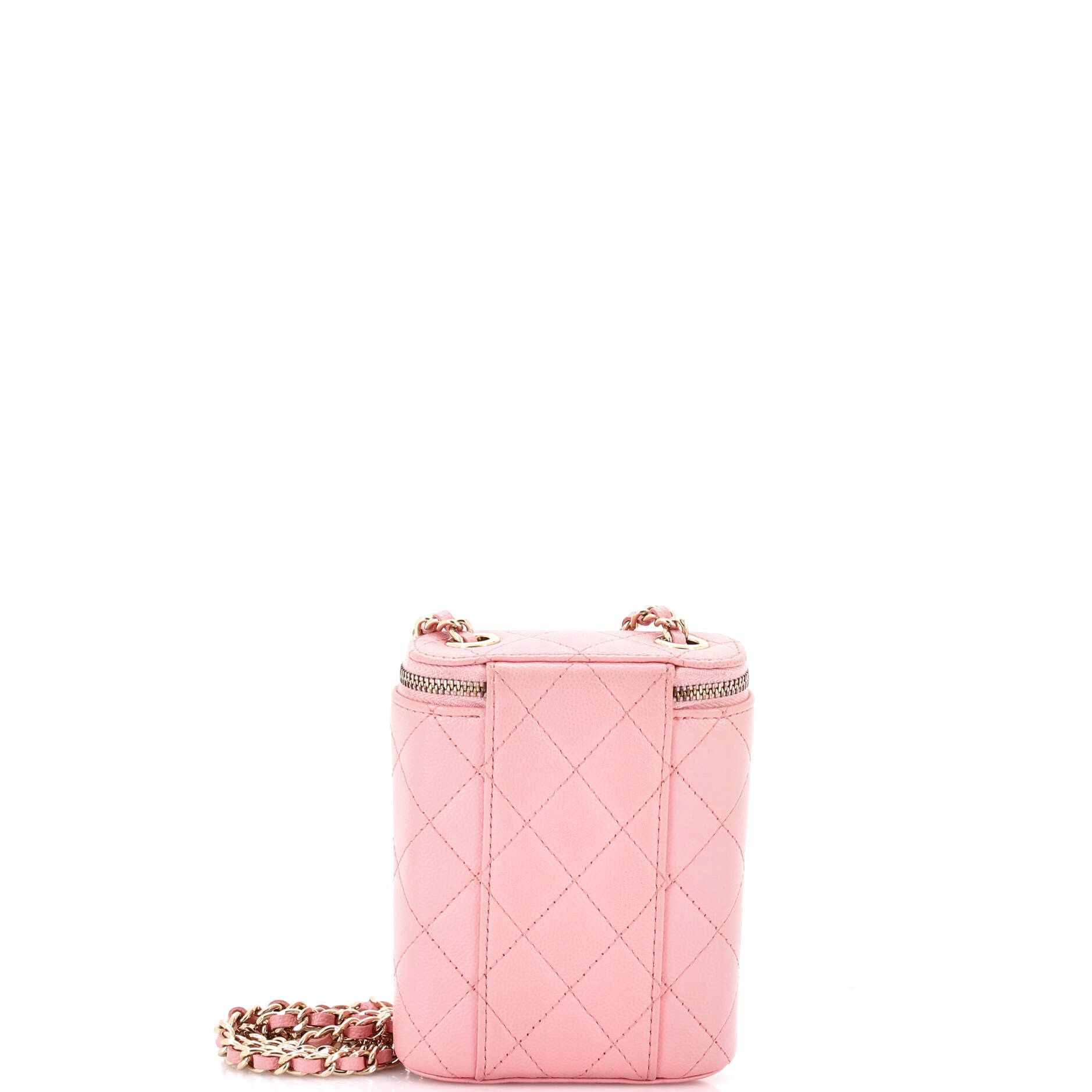 Chanel Vertical Classic Vanity Case with Chain Quilted Caviar Small Size ONE SIZE - 2 Thumbnail