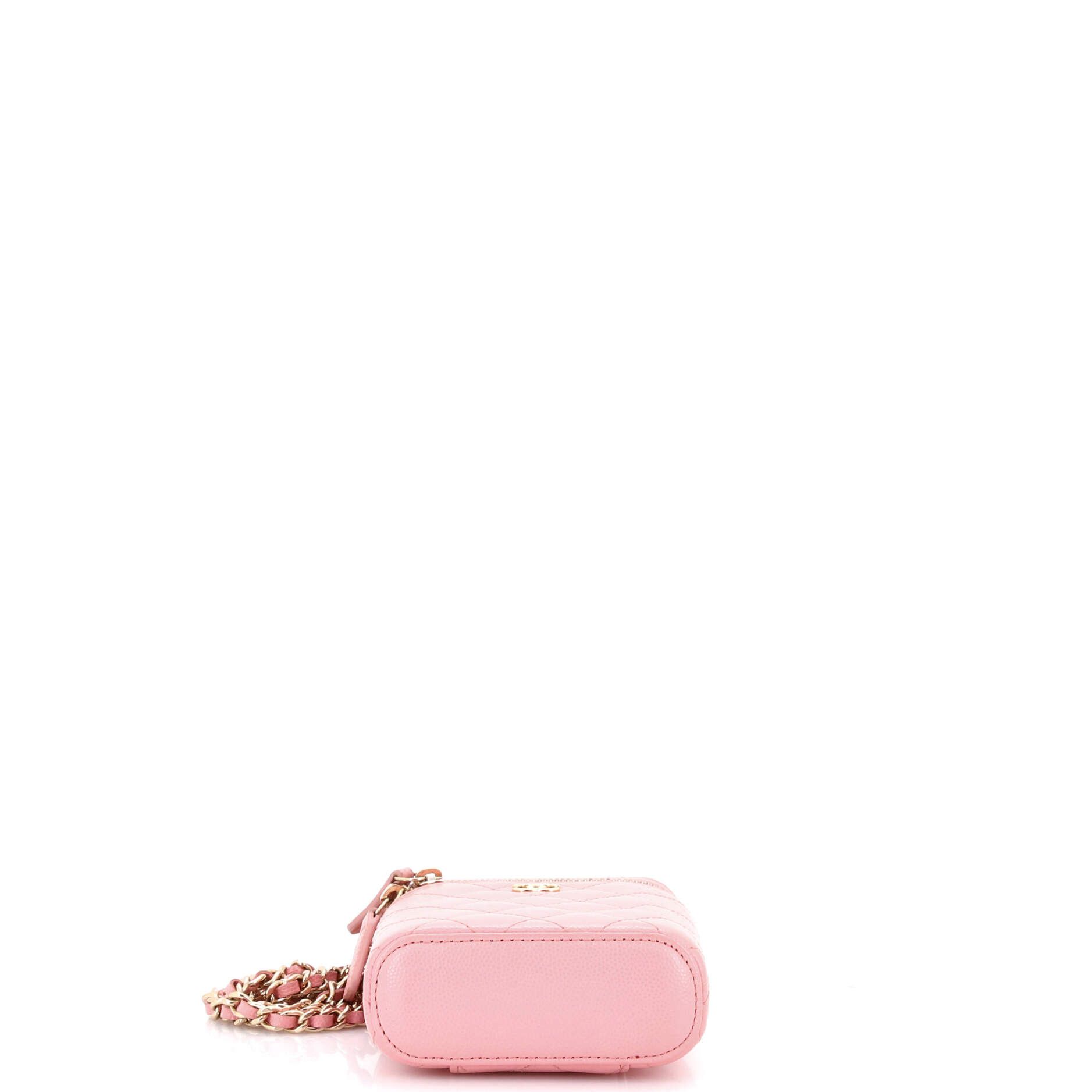 Chanel Vertical Classic Vanity Case with Chain Quilted Caviar Small Size ONE SIZE - 4 Thumbnail